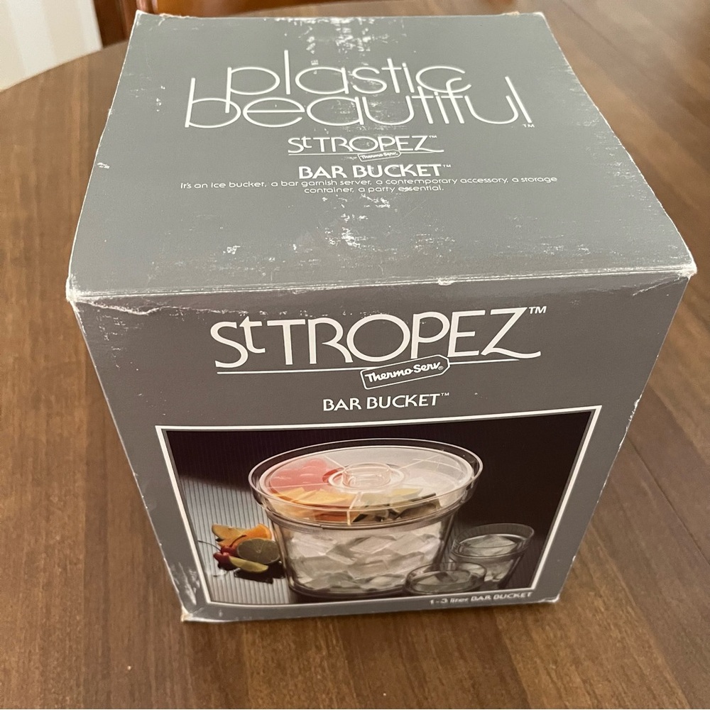 Vintage RETRO 70s 80s THERMO SERV ICE BUCKET  Bar Wine Cooler
